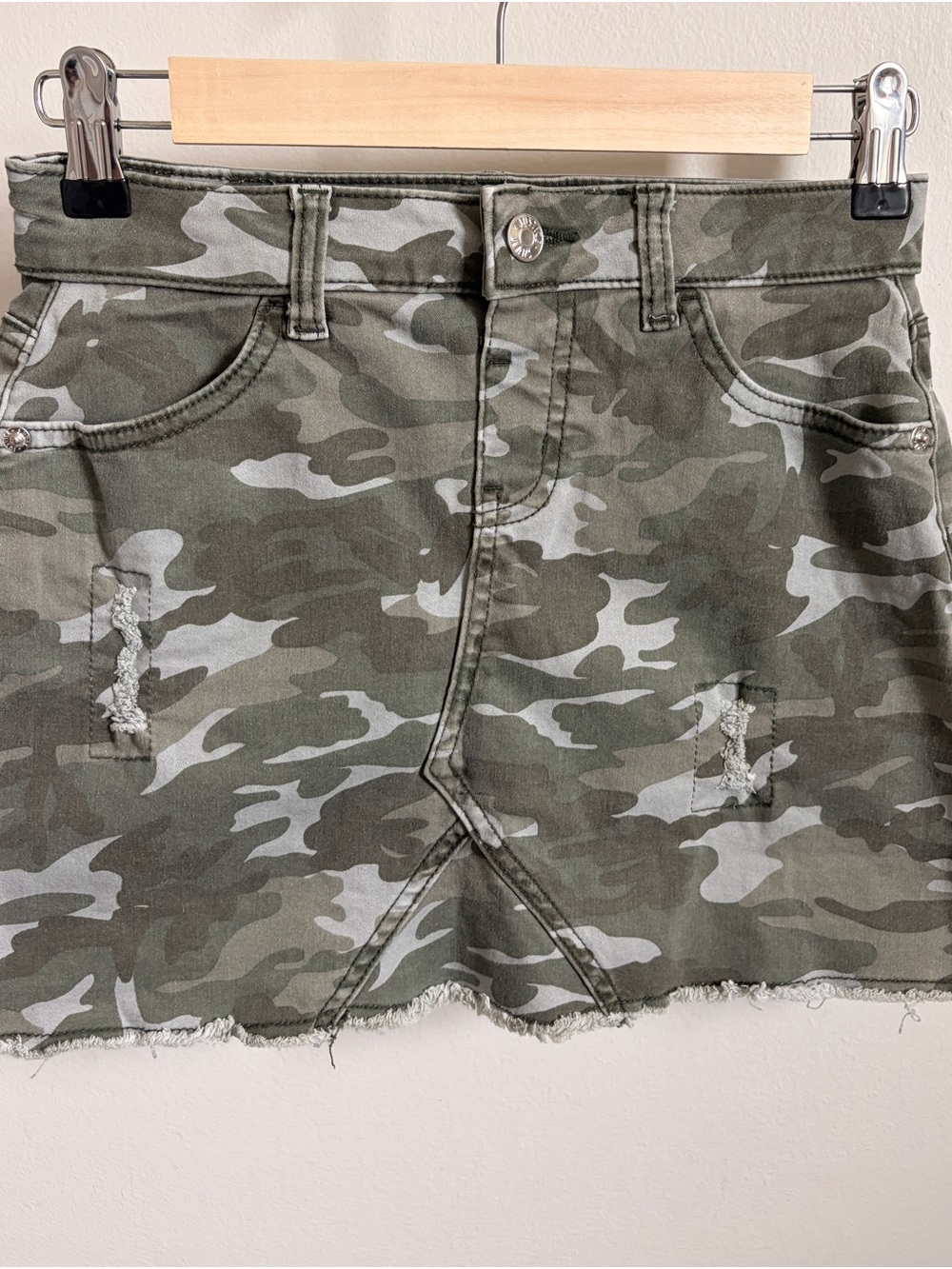 Justice Olive Camo Mini Skirt Size 12